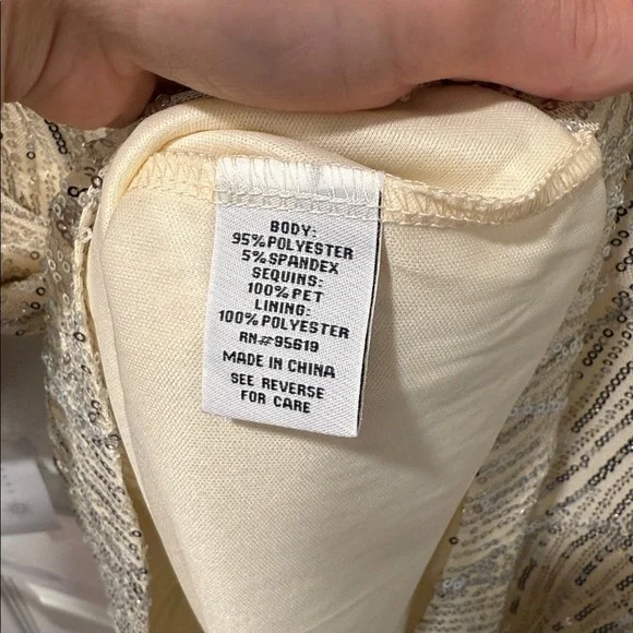 Fever Cream and Silver Sequin Blouse - Picture 7 of 8